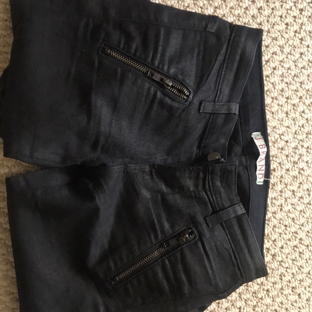 JBrand Black coated jeans